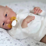 43CM Lifelike Finished Reborn Baby Dolls Levi Awake 3D Painted Skin Realistic Newborn Size Doll Toy Figure Gift For Girls-Maternity Miracles - Mom & Baby Gifts