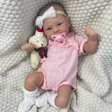 17Inch Painted Reborn Baby Doll Elijah Lifelike Newborn Doll Handmade Painted Hair 3D Skin Tone Visible Veins Gift For Girls-Maternity Miracles - Mom & Baby Gifts