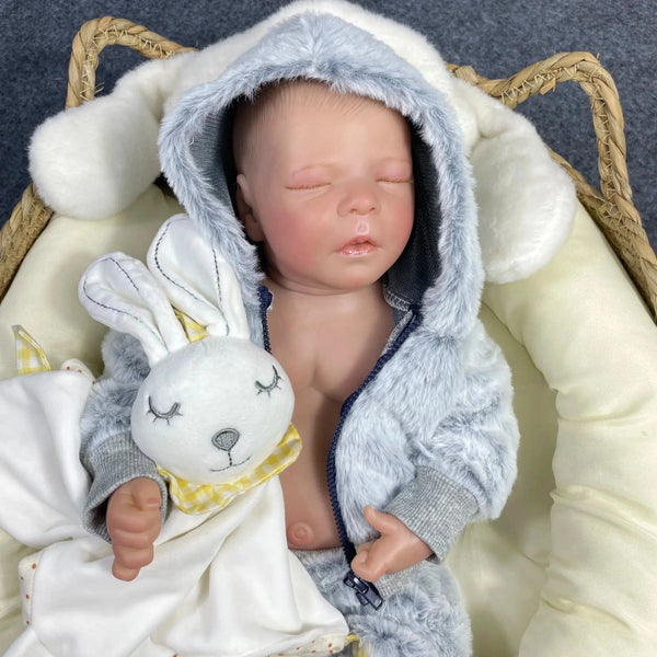 43CM Reborn Baby Doll Full Silicone Vinyl Body Boy Or Girl Washable Newborn Baby Doll 3D Skin Tone Visible Veins Dolls Gift-Maternity Miracles - Mom & Baby Gifts