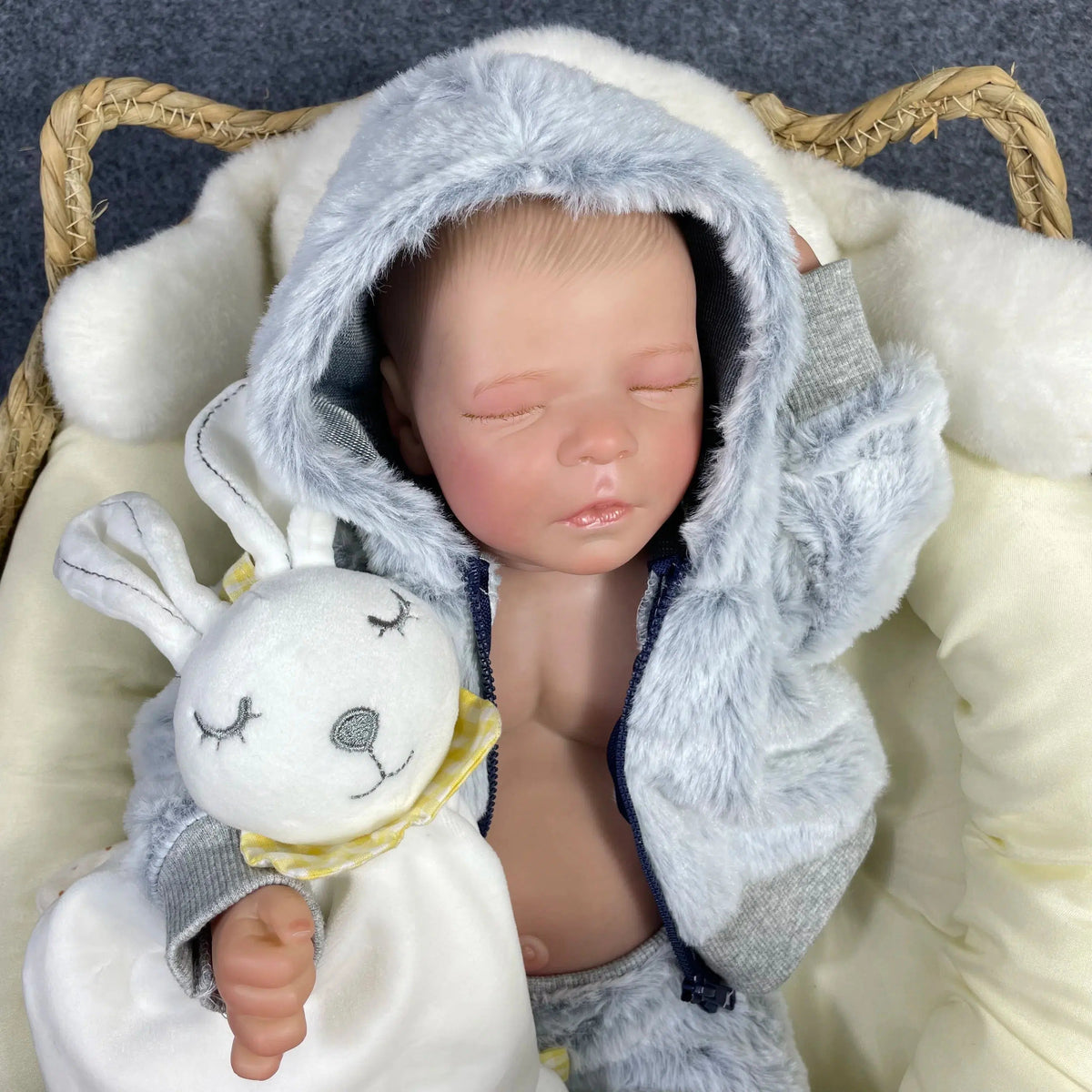 43CM Reborn Baby Doll Full Silicone Vinyl Body Boy Or Girl Washable Newborn Baby Doll 3D Skin Tone Visible Veins Dolls Gift-Maternity Miracles - Mom & Baby Gifts