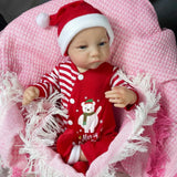 45CM Finished Reborn Baby Dolls Levi Awake Merry Christmas Gift Lifelike Silicone Vinyl Newborn 3D Skin Visible Veins DIY Toys-Maternity Miracles - Mom & Baby Gifts