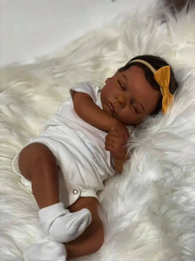 48CM African American Reborn Baby Doll Romy Premature Baby Finished Newborn Dark Skin Black Girl Best Christmas Gift For Kids-Maternity Miracles - Mom & Baby Gifts