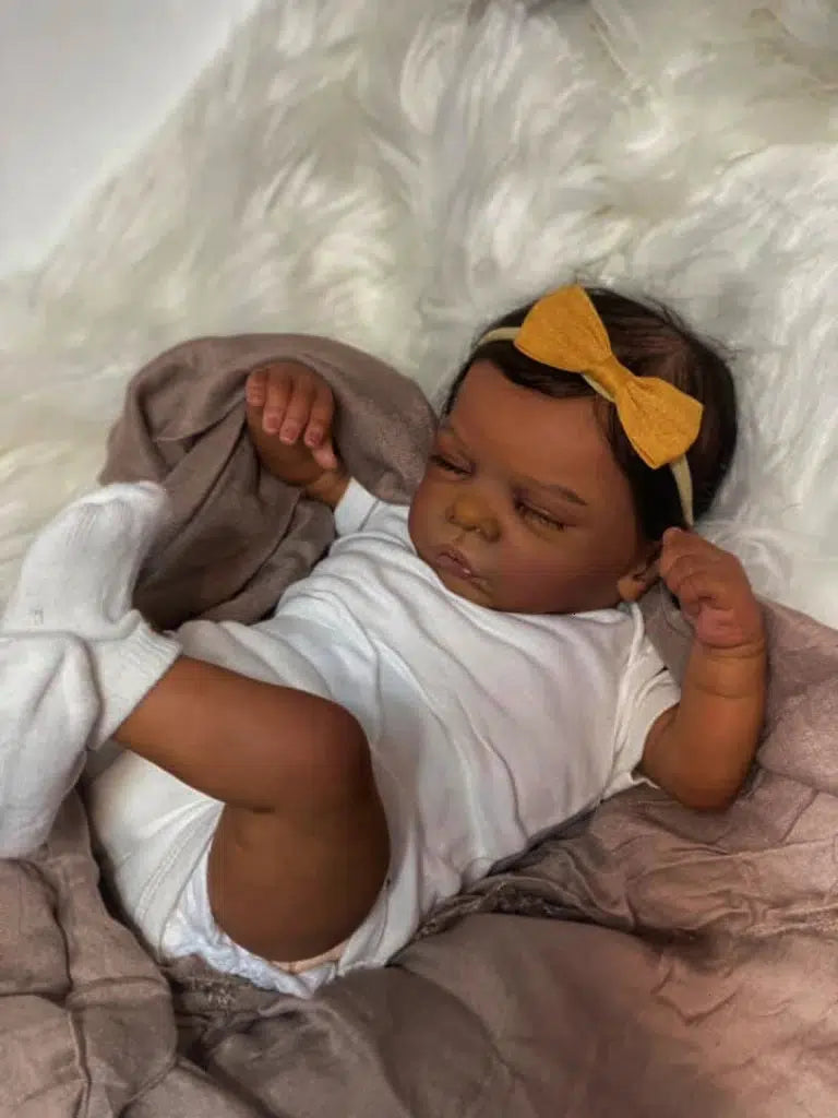 48CM African American Reborn Baby Doll Romy Premature Baby Finished Newborn Dark Skin Black Girl Best Christmas Gift For Kids-Maternity Miracles - Mom & Baby Gifts