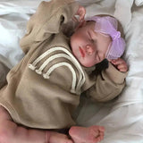 49CM Already Finished Painted Bebe Reborn Doll LouLou Newborn Sleeping Doll Soft Vinyl 3D Skin Tone Visible Veins Gift For Girls-Maternity Miracles - Mom & Baby Gifts