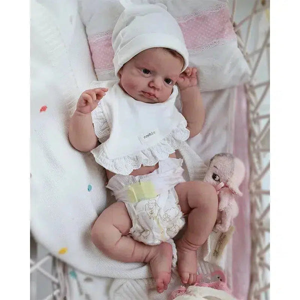 20Inch Already Painted Reborn Baby Kit LouLou Awake With Hair and Eyelashes 3D Painted Skin Unassembled DIY Handmade Doll Parts-Maternity Miracles - Mom & Baby Gifts