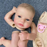 20Inch Already Painted Reborn Baby Kit LouLou Awake With Hair and Eyelashes 3D Painted Skin Unassembled DIY Handmade Doll Parts-Maternity Miracles - Mom & Baby Gifts