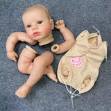 20Inch Already Painted Reborn Baby Kit LouLou Awake With Hair and Eyelashes 3D Painted Skin Unassembled DIY Handmade Doll Parts-Maternity Miracles - Mom & Baby Gifts