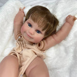 20Inch Already Painted Reborn Doll Kit Maddie 3D Skin Visible Veins Doll Parts Rooted Soft Hair With Cloth Body Doll Accessories-Maternity Miracles - Mom & Baby Gifts