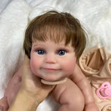 20Inch Already Painted Reborn Doll Kit Maddie 3D Skin Visible Veins Doll Parts Rooted Soft Hair With Cloth Body Doll Accessories-Maternity Miracles - Mom & Baby Gifts