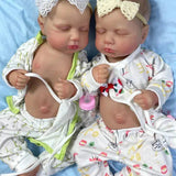 20Inch Already Painted Reborn Doll LouLou Twins Full Vinyl Body Washable 3D Skin Visible Veins Lifelike Newborn Toy For Girls-Maternity Miracles - Mom & Baby Gifts