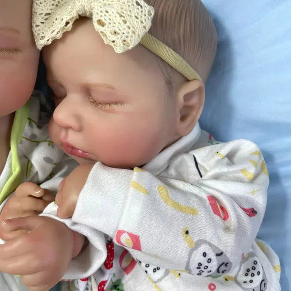 20Inch Already Painted Reborn Doll LouLou Twins Full Vinyl Body Washable 3D Skin Visible Veins Lifelike Newborn Toy For Girls-Maternity Miracles - Mom & Baby Gifts