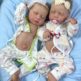 20Inch Already Painted Reborn Doll LouLou Twins Full Vinyl Body Washable 3D Skin Visible Veins Lifelike Newborn Toy For Girls-Maternity Miracles - Mom & Baby Gifts