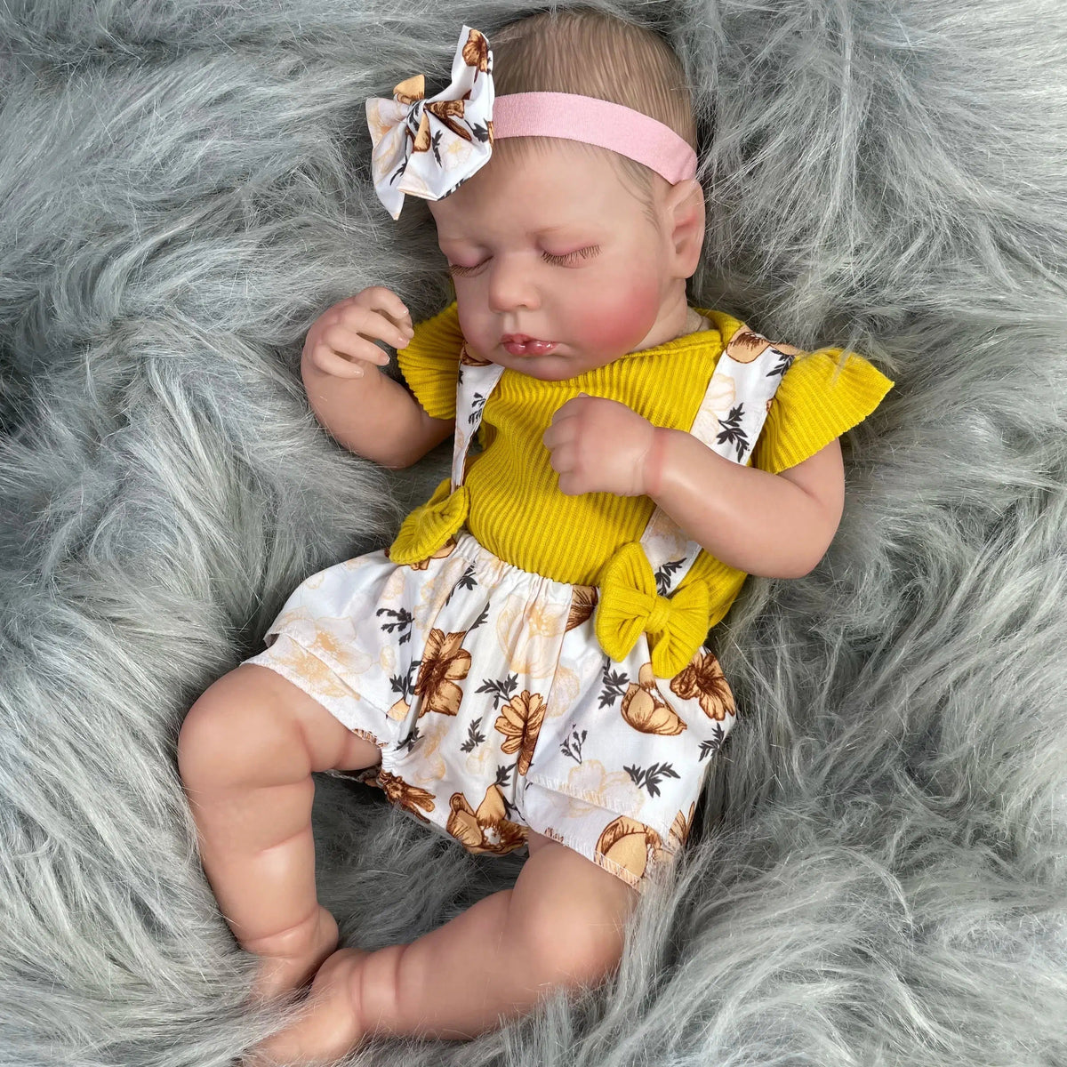 50CM Bebe Reborn Baby Dolls LouLou Sleeping Girl Lifelike Silicone Vinyl Newborn 3D Skin Visible Veins DIY Toys For Girls-Maternity Miracles - Mom & Baby Gifts