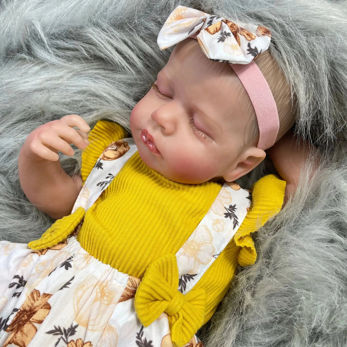 50CM Bebe Reborn Baby Dolls LouLou Sleeping Girl Lifelike Silicone Vinyl Newborn 3D Skin Visible Veins DIY Toys For Girls-Maternity Miracles - Mom & Baby Gifts