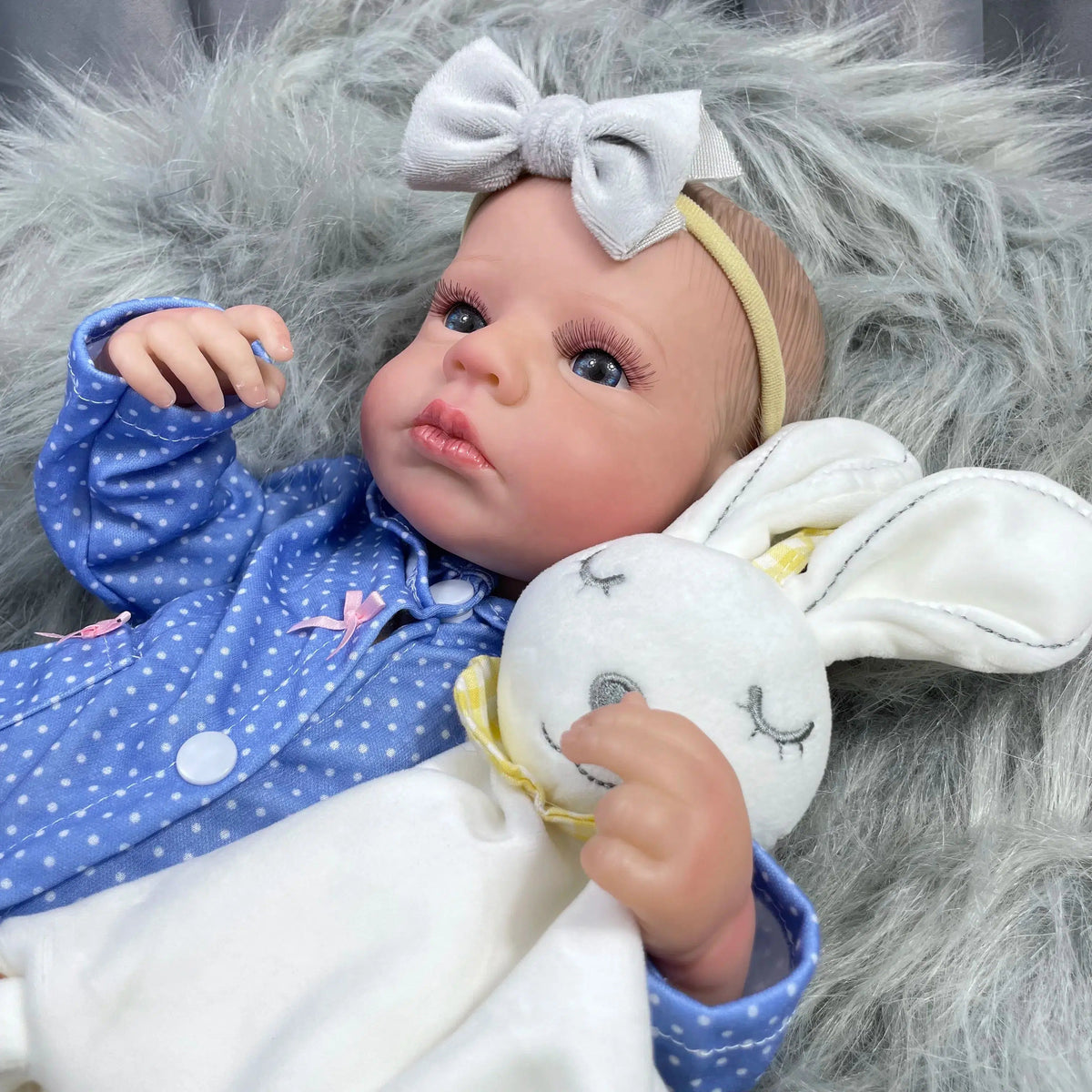 50CM Finished Reborn Baby Dolls LouLou Awake Girl Lifelike Silicone Vinyl Newborn 3D Skin Visible Veins DIY Toys For Girls-Maternity Miracles - Mom & Baby Gifts