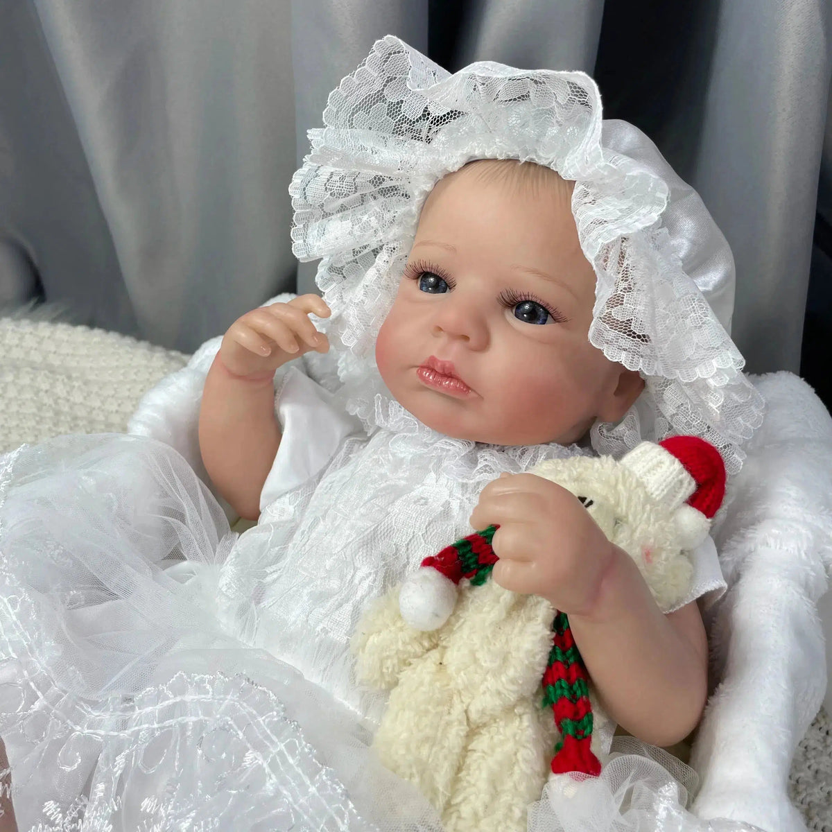 20Inch Finished Reborn Doll LouLou Awake Soft Touch Cuddly Newborn with 3D Painted Skin Visible Veins Lifelike DIY Toy Figure-Maternity Miracles - Mom & Baby Gifts