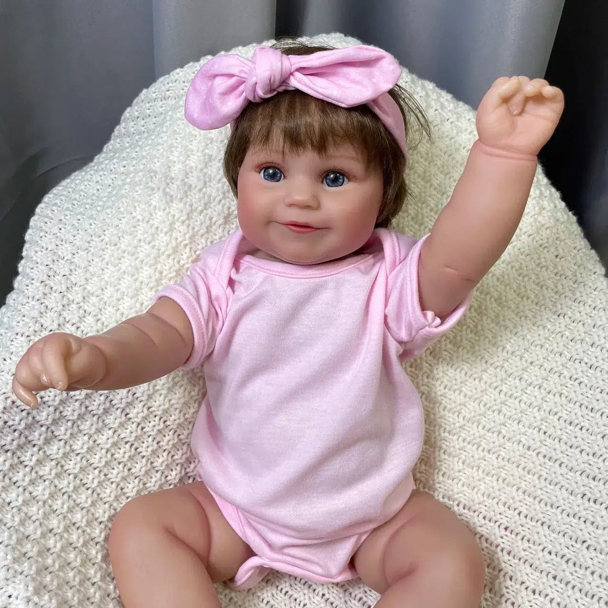 50CM Full Body Vinyl Girl Waterproof Reborn Doll Maddie Hand-Detailed Painting with Visible Veins Lifelike 3D Skin Tone Gift-Maternity Miracles - Mom & Baby Gifts