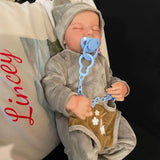 20Inch Lifelike Bebe Reborn Levi Sleeping Finished 3D Painted Skin Newborn Toy Figure For Girls Surprise Birthday Gift lol-Maternity Miracles - Mom & Baby Gifts