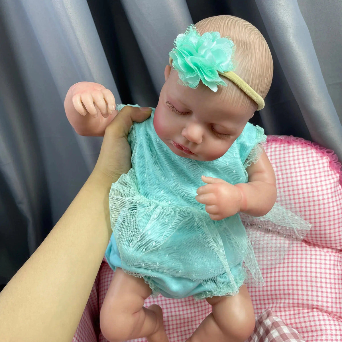 50CM LouLou Reborn Baby Dolls Sleeping Girl Lifelike Silicone Vinyl Newborn 3D Skin Visible Veins DIY Toys For Girls-Maternity Miracles - Mom & Baby Gifts