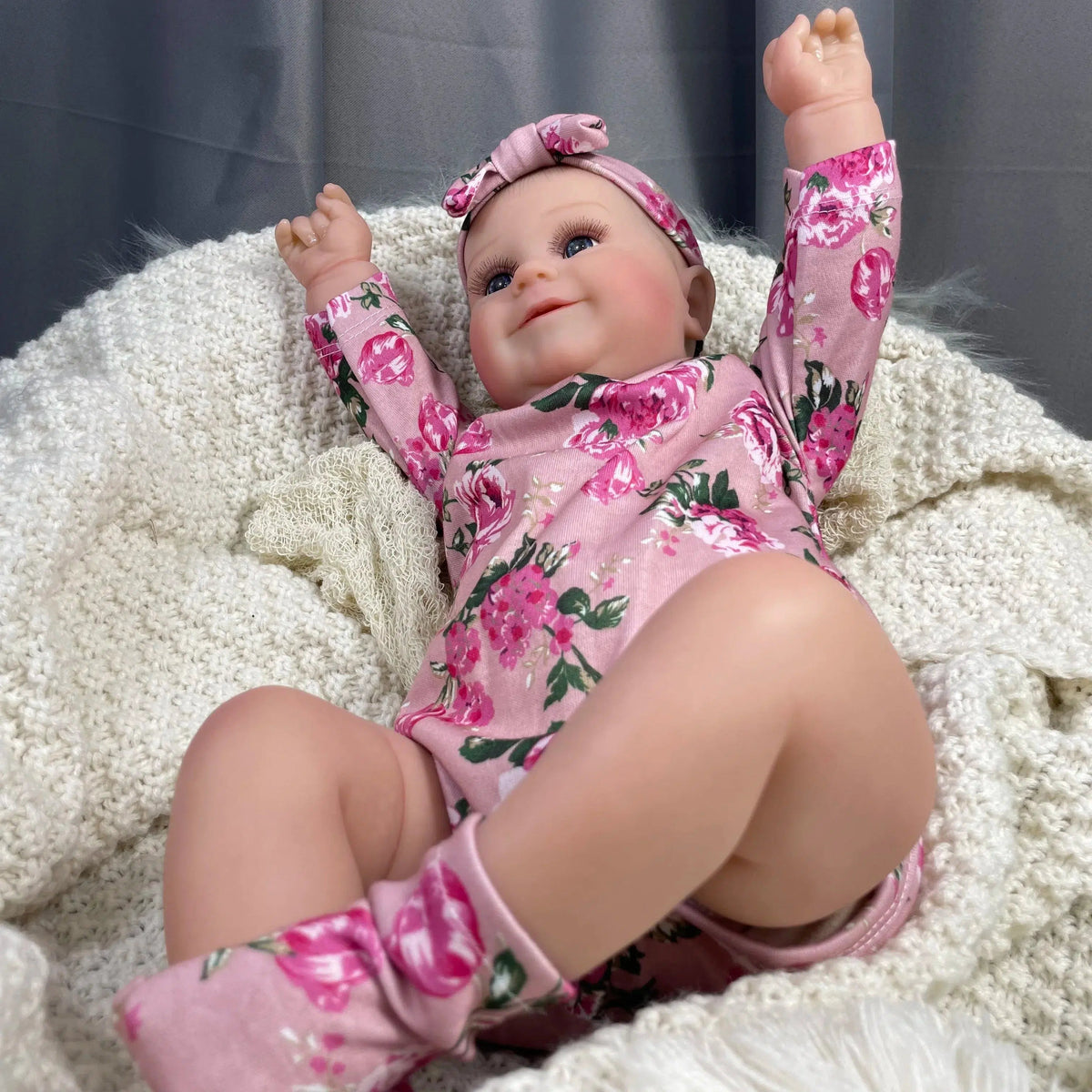 50CM Reborn Baby Dolls Maddie Girl Lifelike Silicone Vinyl Newborn 3D Skin Visible Veins DIY Toys Christmas Gift For Girls-Maternity Miracles - Mom & Baby Gifts