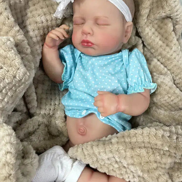 20inch LouLou Full Body Silicone Vinyl Washable Newborn Baby Doll Reborn Sleeping Flexible 3D Skin Tone with Visible Veins Doll-Maternity Miracles - Mom & Baby Gifts