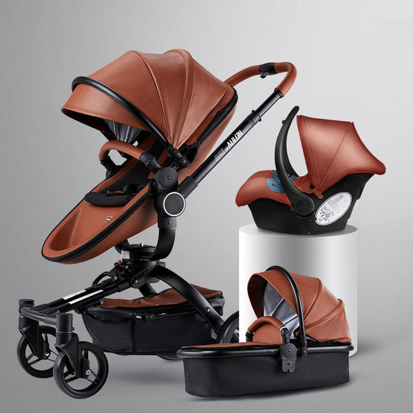 3-In-1 Luxury 360° Rotating Baby Stroller Travel System-Maternity Miracles - Mom & Baby Gifts