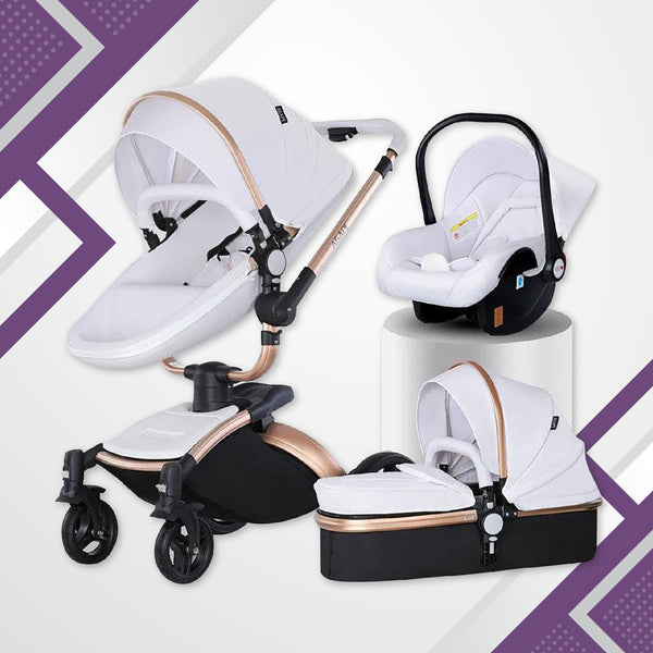 3-in-1 Luxury 360° Rotating Baby Stroller-Maternity Miracles - Mom & Baby Gifts