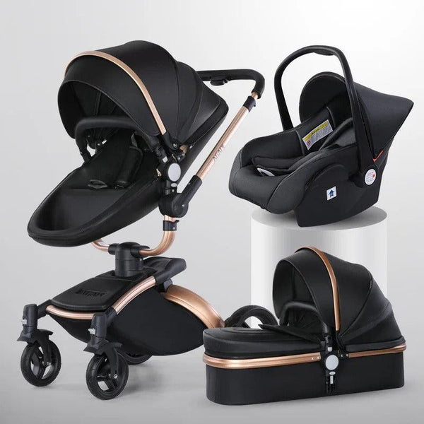 3-in-1 Luxury 360° Rotating Baby Stroller-Maternity Miracles - Mom & Baby Gifts