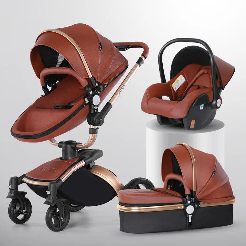 3-in-1 Luxury 360° Rotating Baby Stroller-Maternity Miracles - Mom & Baby Gifts