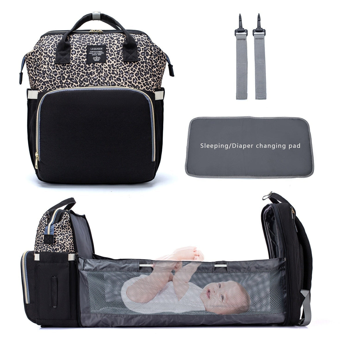 3-in-1 Luxury Mom Travel Baby Diaper Bag-Maternity Miracles - Mom & Baby Gifts