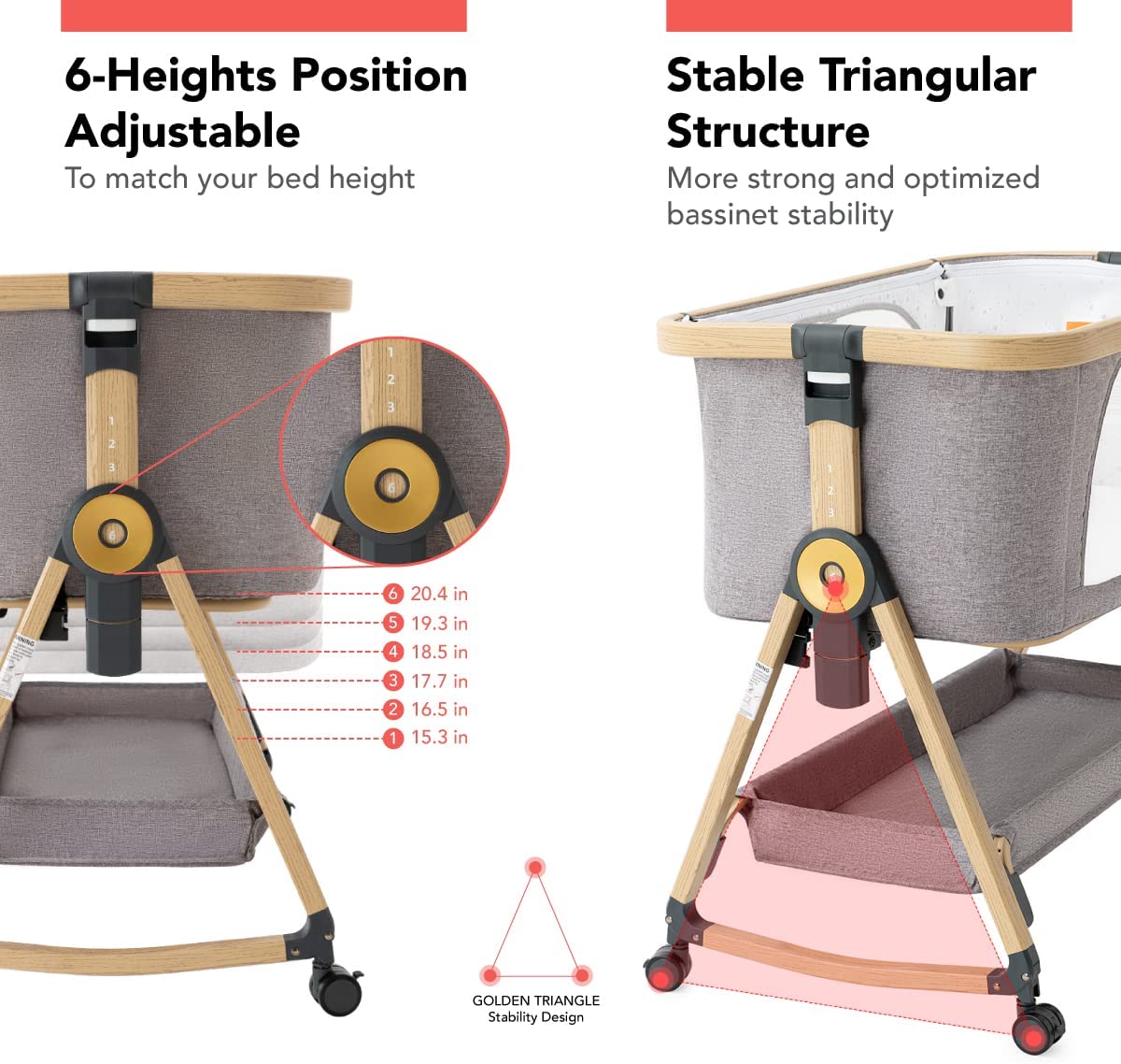 3-in-1 Premium Baby Bedside Sleeper-Maternity Miracles - Mom & Baby Gifts