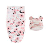 2PCS Cotton Newborn Sleepsack Baby Swaddle Blanket Wrap Hat Set Infant Adjustable New Born Sleeping Bag Muslin Blankets 0-6M-Maternity Miracles - Mom & Baby Gifts