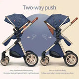 Black/Gold Premium 3-in-1 Baby Stroller-Maternity Miracles - Mom & Baby Gifts