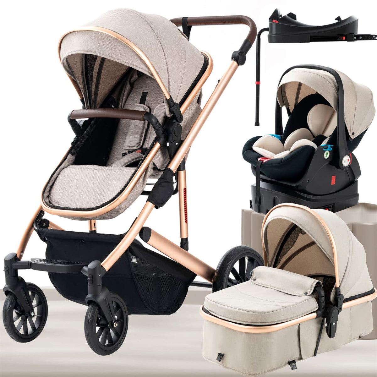 Deluxe 3 in 1 Baby Stroller-Maternity Miracles - Mom & Baby Gifts