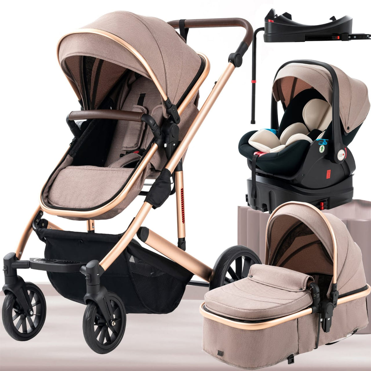 Deluxe 3 in 1 Baby Stroller-Maternity Miracles - Mom & Baby Gifts