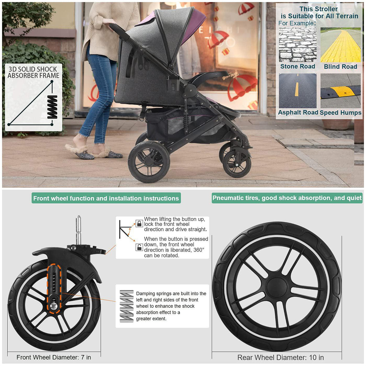 2023 Foldable Lightweight Pushchair Baby Stroller-Maternity Miracles - Mom & Baby Gifts