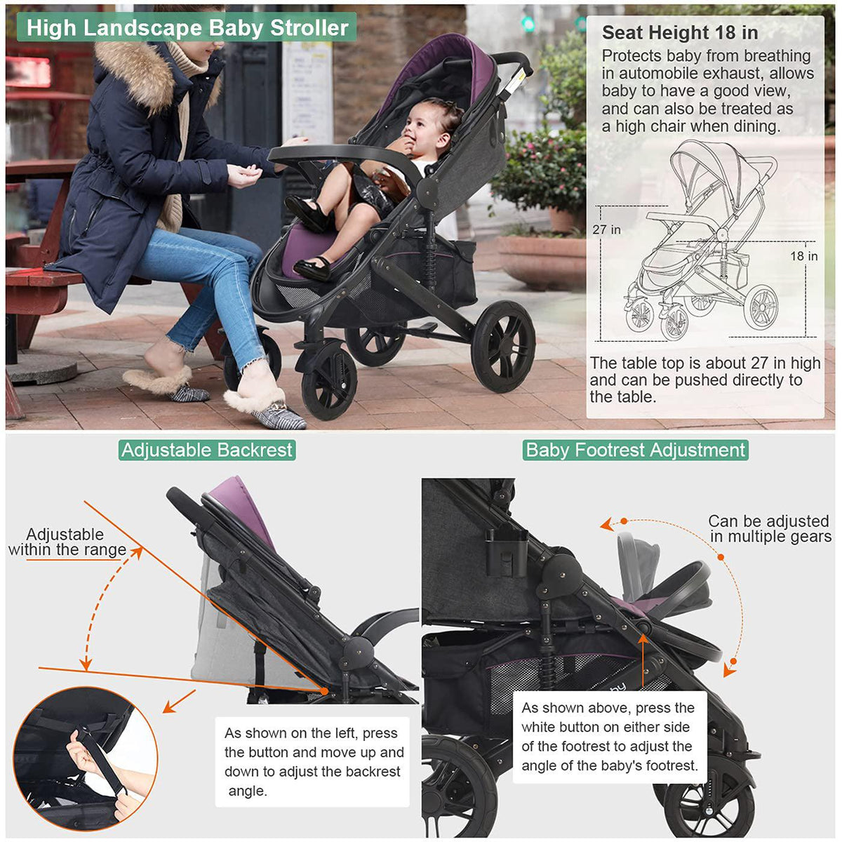 2023 Foldable Lightweight Pushchair Baby Stroller-Maternity Miracles - Mom & Baby Gifts