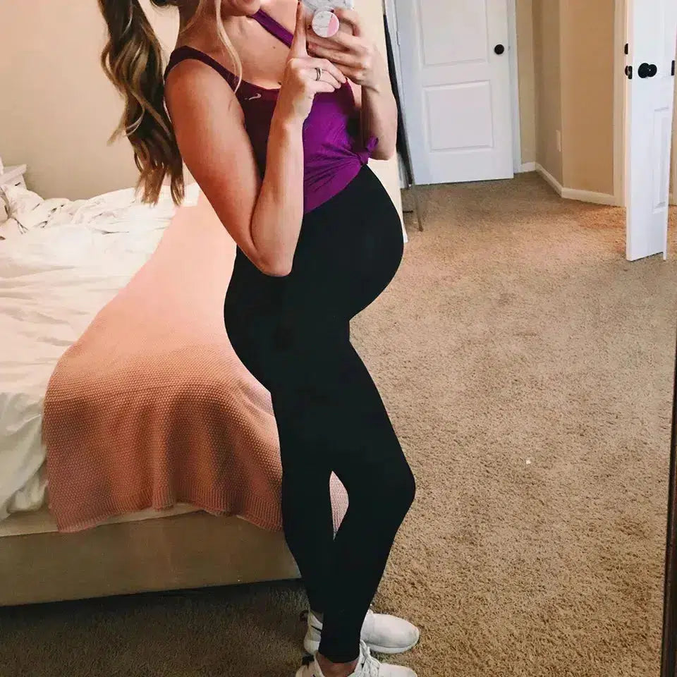 High Waist Pregnancy Leggings-Maternity Miracles - Mom & Baby Gifts