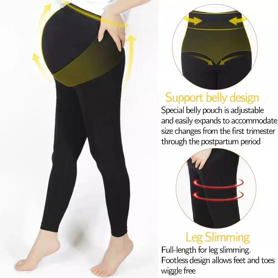 High Waist Pregnancy Leggings-Maternity Miracles - Mom & Baby Gifts