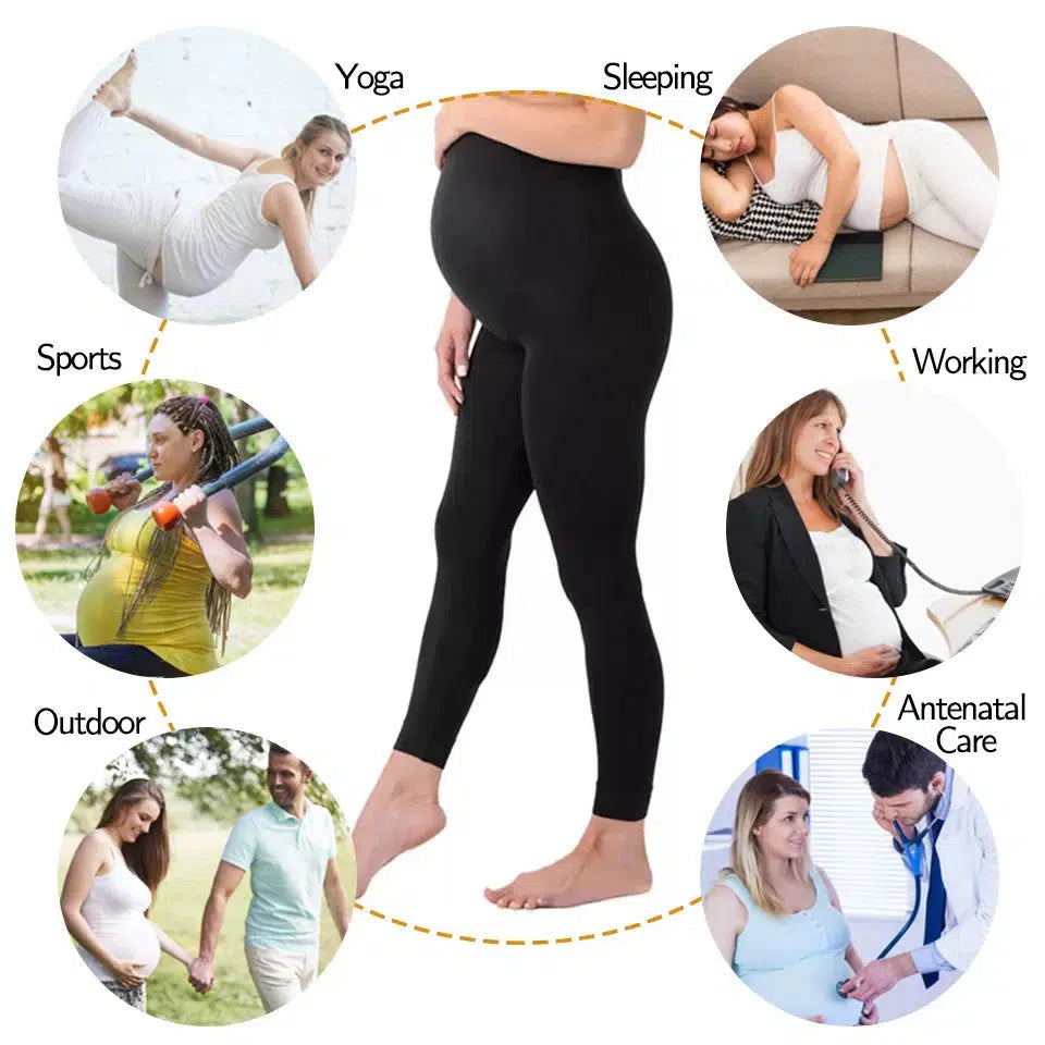 High Waist Pregnancy Leggings-Maternity Miracles - Mom & Baby Gifts