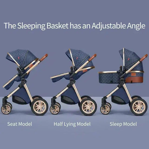 Khaki Premium 3-in-1 Baby Stroller-Maternity Miracles - Mom & Baby Gifts