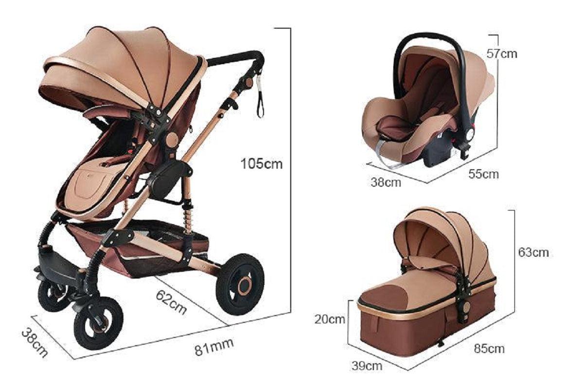 Luxury 3-in-1 Baby Stroller-Maternity Miracles - Mom & Baby Gifts