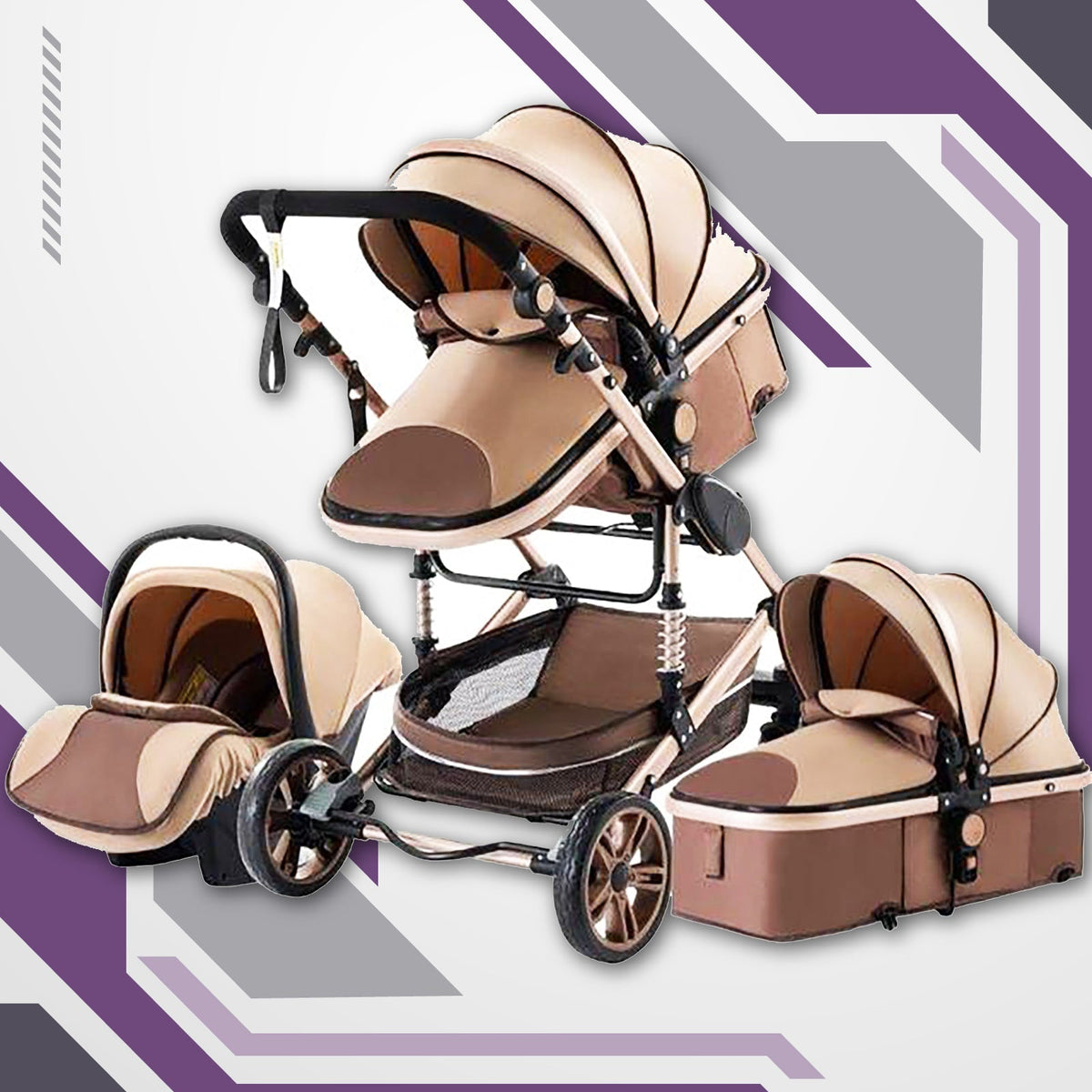 Luxury 3-in-1 Baby Stroller-Maternity Miracles - Mom & Baby Gifts