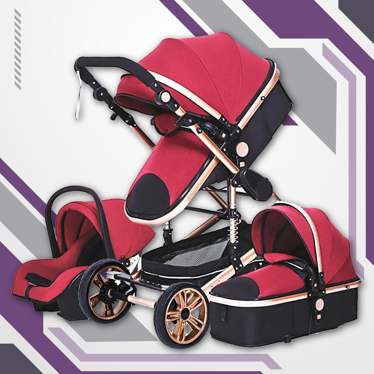 Luxury 3-in-1 Baby Stroller-Maternity Miracles - Mom & Baby Gifts