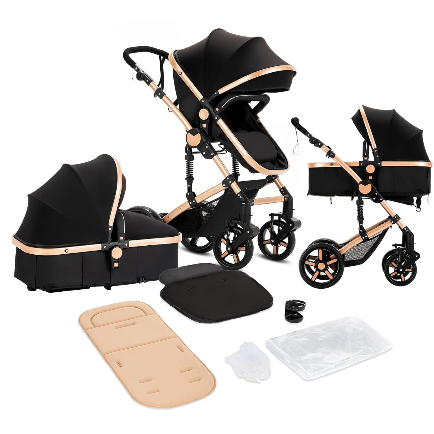 3 in 1 Baby Stroller Luxury Travel System For Newborns Maternity Miracles