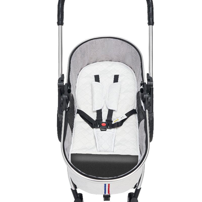 Luxury White 3-In-1 Baby Stroller Premium Travel System-Maternity Miracles - Mom & Baby Gifts