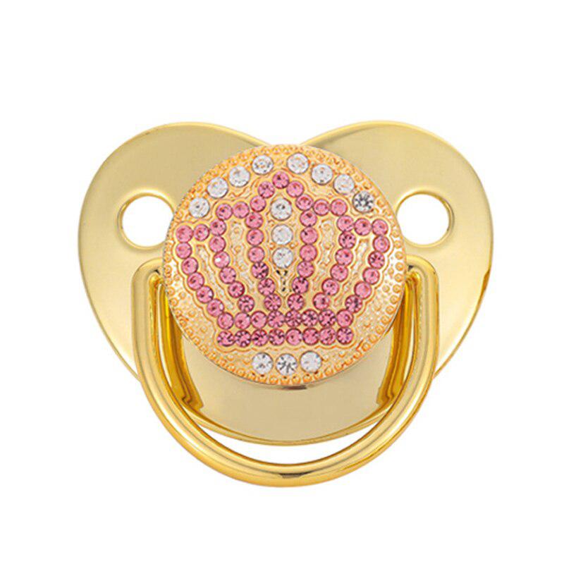 2023 New Baby Pacifier Rose Gold Bling Teether BPA Free Newborn Silicone Pacifier Baby Soother Nipple Dummy Baby Shower Gifts-Maternity Miracles - Mom & Baby Gifts