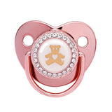 2023 New Baby Pacifier Rose Gold Bling Teether BPA Free Newborn Silicone Pacifier Baby Soother Nipple Dummy Baby Shower Gifts-Maternity Miracles - Mom & Baby Gifts