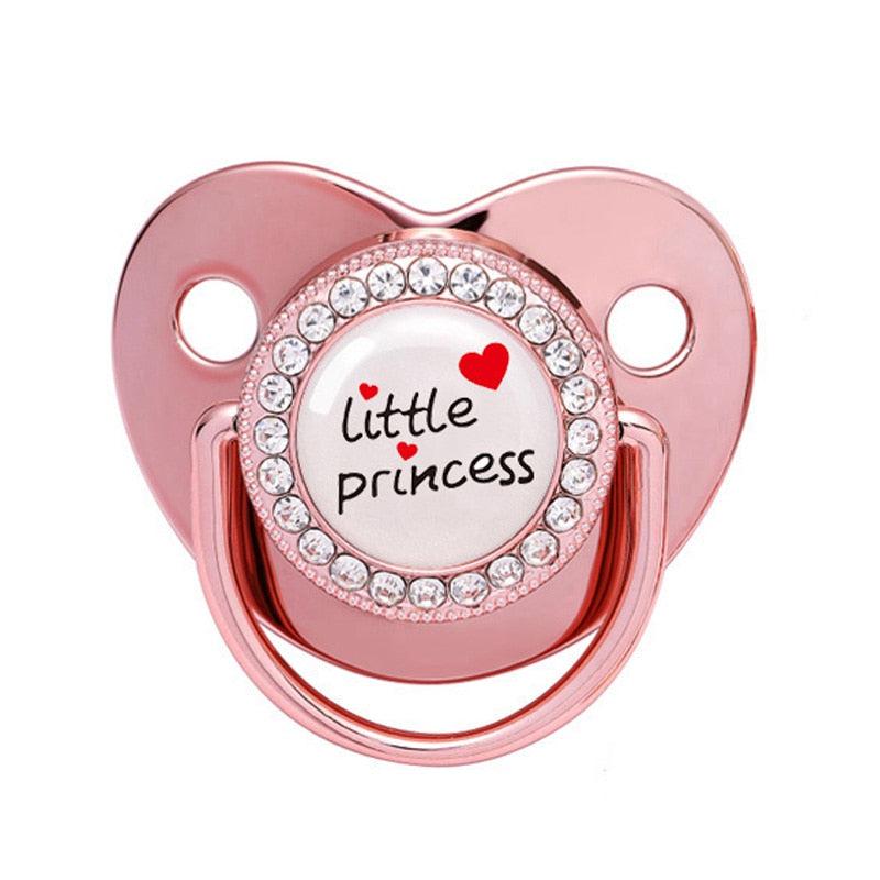 2023 New Baby Pacifier Rose Gold Bling Teether BPA Free Newborn Silicone Pacifier Baby Soother Nipple Dummy Baby Shower Gifts-Maternity Miracles - Mom & Baby Gifts