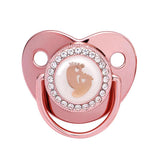 2023 New Baby Pacifier Rose Gold Bling Teether BPA Free Newborn Silicone Pacifier Baby Soother Nipple Dummy Baby Shower Gifts-Maternity Miracles - Mom & Baby Gifts